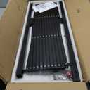 Metal Expandable Barrier Fence for Dogs, Portable Barricade Gate with Casters, Foldable Pet Gate Indoor Outdoor for Rooms, Stairs, Driveway, Garage, Yard, Doorways, 11 Feet, Black