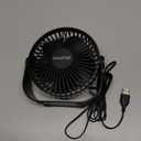 Gaiatop USB Desk Fan, 3 Speeds Strong Airflow, 5.5 Inch Portable 90 Rotate Quiet Cooling, Small Personal Table Fans for Bedroom Home Office Travel Black