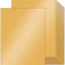100 Sheets Gold Shimmer Cardstock 8.5 x 11 Metallic Paper, Goefun 80lb Card Stock Pearlescent Paper for Invitations, Birthday, Anniversaries, Card Making