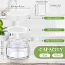 Layhit 60 Pcs 2 oz Glass Jars with Lids Bulk, Small Jars Containers Travel Storage Jar with Inner Liners Labels for Lotions, Cream, Lip Balm (Clear,White Lid)