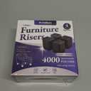 Bed Risers Furniture Risers Heavy-Duty Rectangular Adjustable Block Lift To 3 Inches And 4.3 Inches Desk, Sofa, Chair Legs, Refrigerator, Washing Machine Support Up To 4000 Pounds (2 Layer(3 Inches), Square-Black-4 Pack)