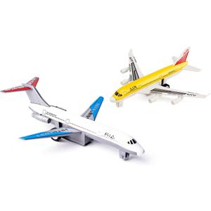 Airplane Toys, Metal and Plastic Plane Pull Back Airplane Toys for 3 4 5 6 Years Old Boys Girls, Die Cast Aircraft Plane Models, Kids' Play Vehicles Aeroplane Airplanes for Birthday Gifts (2 pack)