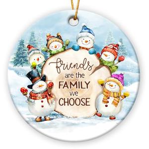 Friends Christmas Ornaments 2025, Friendship Ornaments for Christmas Tree, Bestie Gifts for Women, Ceramic for Christmas Decor, BFF Ornament for Friends, Sister