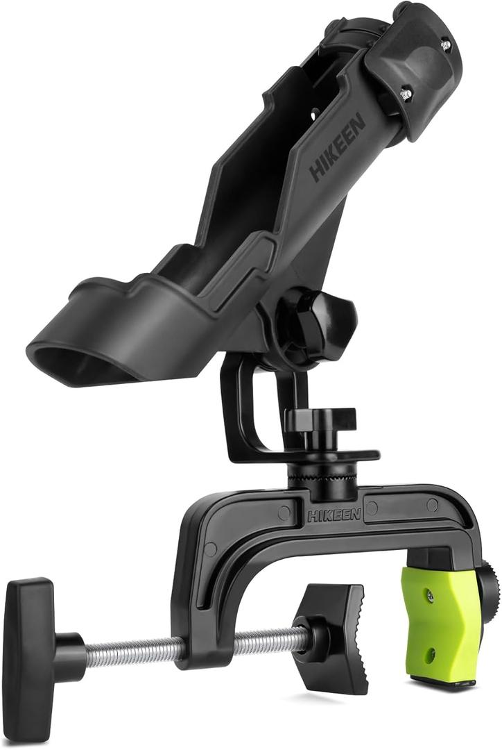 Fishing Rod Holders for Boat, Upgraded Fishing Pole Holders with Enlarge Clamp for Most Rod, Adjustable Fishing Rod Rack Fit Round/Square Tubes