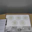 Guliaofo 5-Light Brushed Nickel Vanity Lights, Bathroom Light Fixtures with Textured Milky White Glass Shade, Modern Bathroom Lighting Fixtures Over Mirror Wall Sconce Light - E26 Base