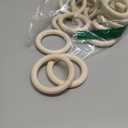 50PCS 3 inch Wood Rings for Crafts 70mm Unfinished Wood Rings Natural Wood Macrame Rings Solid Wood Rings for DIY Crafts, Connectors Jewelry Making