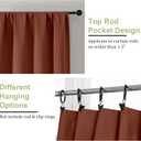 OWENIE Sally Terracotta Blackout Curtains 84 Inches Long 2 Panels Set for Bedroom Living Room, Solid Thermal Insulated Privacy Room Darkening Window Treatment Drapes, 2 Pcs Each W40 x L84, Terracotta