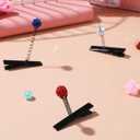 FOMIYES 120 Pcs Spring Duck Bill Clips, 1.6 in Diy Hairpins for Women Girls, Metal Hair barrette for Christmas Rave Halloween Party