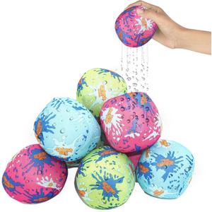 4E's Novelty 24 Pack - 3" Water Splash Balls Bomb - Water Absorbent Ball - Kids Pool Toys, Outdoor Water Fight Games Activities for Kids, Pool Beach Party Favors, Floating Swimming Pool Toys