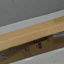 Double Curtain Rod, 1 Inch Black Long Dual Curtain Rods for Windows 66 to 120 Inch, Decorative Adjustable Heavy Duty Telescopic Spliced Window Treatment Rods for Bedroom Living Room Farmhouse