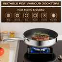 Frying Pans Nonstick with Lid,Hybrid Nonstick 4-Quart Deep Saut Pan, Stay-Cool Handle,PFAS PFOA PTFE Free,10 Inch Deep Frying Pan Dishwasher-Friendly, Oven-Safe, Compatible with All Cooktops