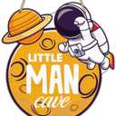 Little Man Cave Sign Space Decor for Boys Room Space Themed Bedroom Decor Space Astronaut Wooden Hanging Door Sign for Nursery Baby Boys Toddler Boys Room Playroom Wall Decor 3 Pack