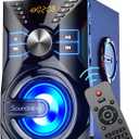 35W(50W Peak) Bluetooth Speaker, Portable Wireless Speaker with 15W Subwoofer 8000mah Libattery LCD Display LED Lights Remote Control U Disk TF Card Wooden Speaker for various Party Store Events