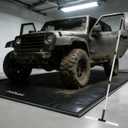 Garage Floor Mat, 8'6''x22' Heavy Duty 1.2inch Thick Containment Mats, Waterproof PVC Matwith High Elastic Sponge Column, Non-Slip Surface, Parking Mat with a Squeegee