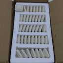 50 Pcs Barbecue Ceramic Briquettes Gas Grill Ceramic Bricks Replacement Parts Reusable BBQ Bricks Evenly Heated Gas Grill Briquettes for Baker Chef, 2 x 2 Inches