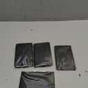 4 Pcs Mini Leather Pocket Notebook 4 x 2.5 Inch Small Hardcover Notebook 50 Sheets Hardcover Mini Notepad Tiny Lined Journal for Office Home School Writing Supplies(Blank Style) (Black)