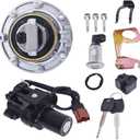 LABLT A complete ignition switch kit with Fuel Tank Cap Seat Lock and 2 Pack Key Replacement for CBR600RR CBR1000RR CBR600F4i CBR900RR 2007-2014