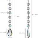 Teardrop Crystals Garland 12 Strands, 38mm/55mm Hanging Chandelier Crystals Beads Chain for Decoration Clear GOLDENHAITAI