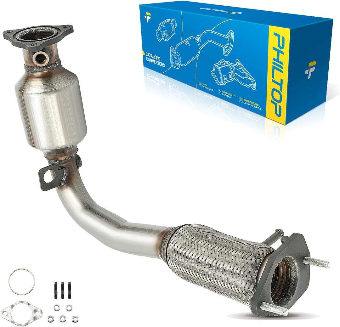 PHILTOP Front Catalytic Converter Kit Compatible with Chevrolet, GMC Equinox 2015-2017 2.4L, Terrain 2015-2017 2.4L Replace# 16581 Direct-Fit (EPA Compliant)