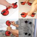2 Pack Suction Cup Heavy Duty Aluminum Vacuum Plate Handle Glass Holder Hooks to Lift Glass, Granite, Tile, Pad for Lifting
