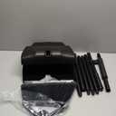 Eyliden Commercial Angle Broom and Dustpan Combo, with Long Handle, Lobby Dust Pan Sweep Set for Outdoor Garages Courtyard Sidewalks Decks Indoor Home Kitchen Room Office (Black Broom+Dustpan)