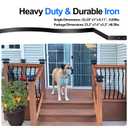 Deck Balusters 32-1/4 Inches, 50 Pack Metal Wave Arc Balusters for Deck Railing, Deck Spindles Heavy Duty Iron Balusters with Screws- Iron Spindles for Outdoor Stair Deck Porch Staircase Railing