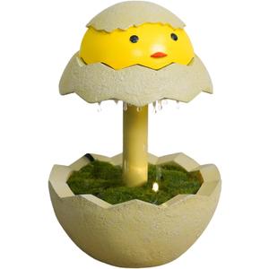 Tabletop Water Fountain for Kids Egg and Chick Themed Raindrop Indoor Fountain Children Humidifier for Desk Water Fountain Diffuser for Relaxation Humidification Meditation(Egg)