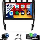 SIXWIN Android 13 Car Radio for Porsche Cayenne 2003-2010 2G+32G with Apple Carplay Android Auto Mirror Link 26UI Bluetooth 9 inch Touchscreen with GPS Navigation WiFi EQ FM Backup Camera MIC