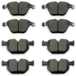 Front and Rear Ceramic Brake Pads fit for 2009-2011 For BMW 335d, 2007-2010 For BMW 335i, 2009-2010 For BMW 335i xDrive, 2008 For BMW 335xi