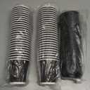 Lamosi 10 oz Disposable Coffee Cups with Lids, 50 Pack Insulated Hot Cups To Go Paper Coffee Cups with Lids and Straws, Corrugated Ripple Wall Cup for Hot Drink, Office, Coffee Bar (Black)