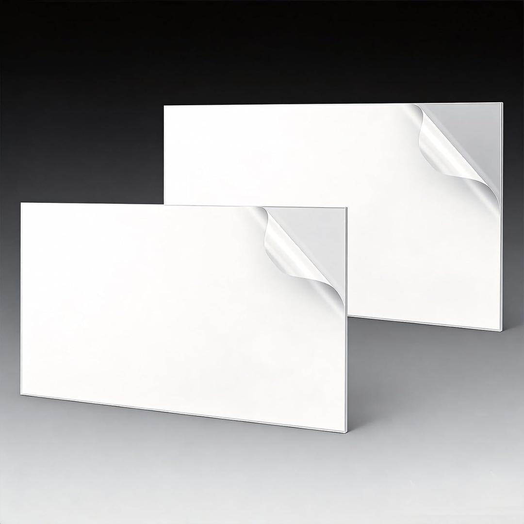 2 Pcs Polycarbonate Clear Plastic Sheet, 24" X 48" X 1/4"