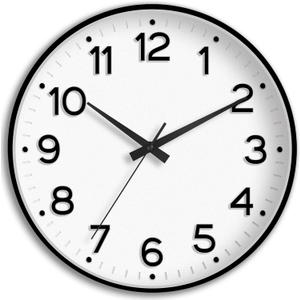 Wall Clock, Silent Wall Clocks Battery Operated 8 Inch-Modern Non Ticking Analog Clock Decorative for Kitchen Office Bathroom Bedroom(Black)