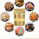 FireKylin 100 Pack Smell Proof Bags 7.9" x 11.8", Resealable Bags with Matte Window, Foil Pouch Stand Up Sealable Bags for Packaging(Gold)