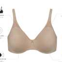 Bali Women's Minimizer Bra, Passion for Comfort Underwire Bras for Women, Seamless Cups, Minimizes Bust Up to 1.5 in (Black), 36D