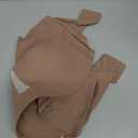 OYOANGLE Women's Front Closure Strapless Bra Non Slip Padded Bandeau Bra Mocha Brown X-Large (Beige, XL)