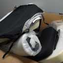 AAAAAcessories D-Shaped Chair Cushions, 2" Thick Dining Chair Pads with Ties and Removable, Machine-Washable Cover, 17" x 16", Set of 6, Black