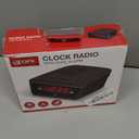 GPX C224B Dual Alarm Clock AM/FM Radio with Red LED Display (Black)