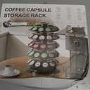 SAVORI 60 Capacity Rotating Nespresso Vertuo Pod Holder, 5-Tier Black Coffee Capsule Carousel, Spinning Organizer Stand for Nespresso Vertuo Pods, Kitchen Counter Storage Rack