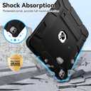Case for iPad Pro 13 Inch Case (M5 2025/ M4 2024) with Pencil Holder, Built-in Stand, Military Grade Shockproof Protective Cover for iPad Pro 13" 8th/ 7th, Black