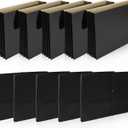 10 Pack Expanding File Folder with 4 Inch Extra Wide Expansion, Letter Size Accordion Organizer Pockets with Flap and Cord Closure for Home Office, School, Black