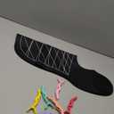 Hair Cutting Guide Cape Hair Cutting Collar for Hairstylists with Guidelines Weighted Hair Cutting Mat Silicone Waterproof Haircut Shoulder Mat (Black) 