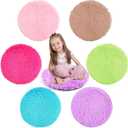 6 Pack Crazy Carpet Circle Seats, 16 Inch Round Floor Cushions for Classroom, Soft Educational Play Mat for Group Activities and School Learning, Sitting Rug for Reading and Marker Playing Areas
