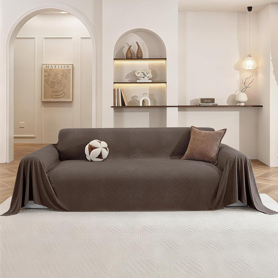 Couch Cover for Dogs, 78"x118", Washable Couch Covers for 2 Cushion Couch Sofa, Sectional Couch Covers L Shape, Couch Cover Blanket, Non Slip Sofa Slipcovers for Living Room, Coffee