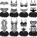 Lingerie Honeycomb Centerpieces 11PCS Lingerie Shower Party Decorations Underwear Bridal Shower Table Decor Bras and Panties Centerpieces for Hen Night Party Supplies