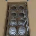 Ruckae 16oz 10 Pack Juice Bottles, Glass Bottles with Lids, Smoothie Cup Lids and Straws, Water Bottle Mason Jar Drinking Glasses for Juicing, Smoothies, Kombucha (Transparent)