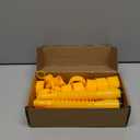 Gas Can Spout Replacement 5 Kits, Gas Can Nozzle Replacement Set for most 1/2/5 Gallon Gas Cans, Upgraded Fuel Tank Spout with Flexible Nozzle, Vent Cap, Thick Rubber Pad, Spout Cover, Yellow