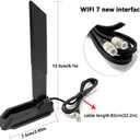 WiFi 7 Antenna 2.4/5/6GHz for MSI MAG X870 X870E B860 B850 Z890 Z790 TOMAHAWK/B850M B860M Mortar WiFi,MEG Z890 GODLIKE/ACE,Z790 GODLIKE MAX,X870E,MPG Z890 Z790 X870E WiFi7 Gaming Motherboard Antenna
