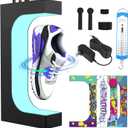 Levitating Sneaker Display Stand, 360 Floating Shoe Display with Adjustable Gram/Color/Spin, DIY Stickers Included, Magnet Display for Collector/Shop Exhibition/Home Decoration, Jet Black