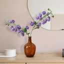 Bfttlity Clear Glass Vase Tall Farmhouse Vase for Branches Glass Vases for Centerpieces in Home Decoration (S-Amber)