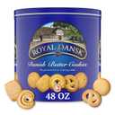 Royal Dansk Danish Butter Cookies, 48oz Exclusive Tin, Traditional Assortment, Made with Real Butter, Perfect for Sharing with Recyclable Tin